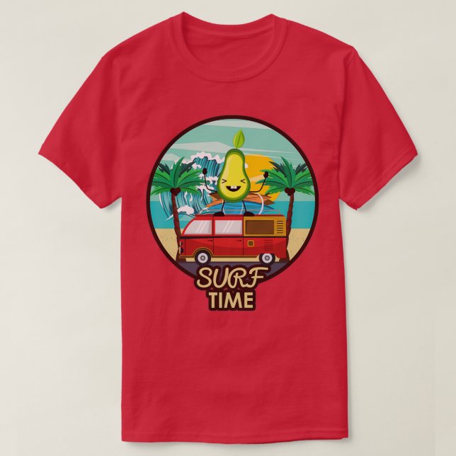 T-shirt Drôle avocat surf 67 (Design devant)