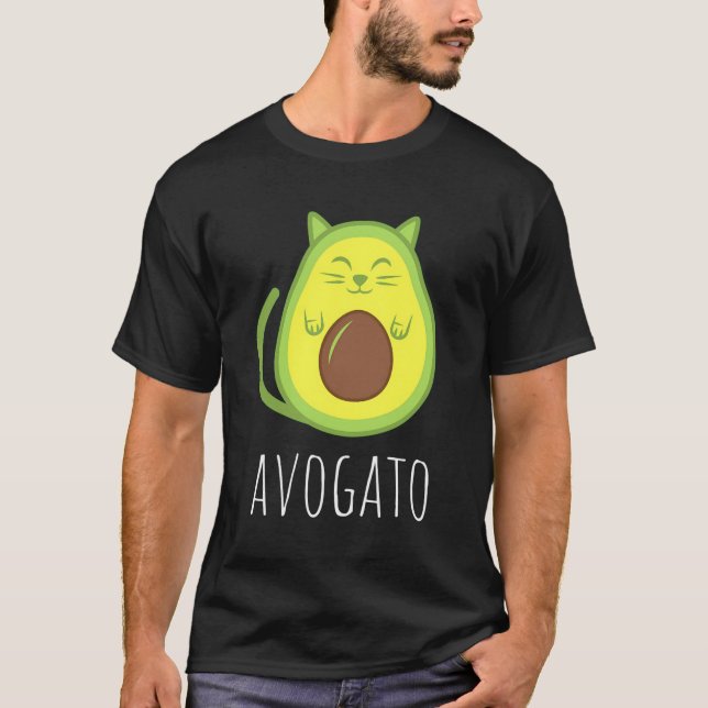 T-shirt Drôle Avogato Cat Avocado (Devant)