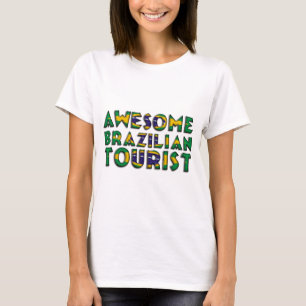 T-shirt Drôle Awesome Brésilien Tourisme Typographie