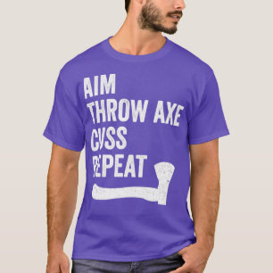 T-shirt Drôle Ax Jetant La Tête De La Tache De Jetée Ax