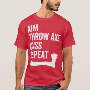 T-shirt Drôle Ax Jetant La Tête De La Tache De Jetée Ax