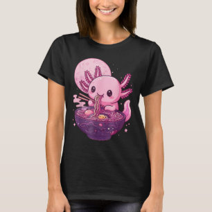 T-shirt Drôle Axolotl Noodle Anime Kawaii Axolotl Manger R