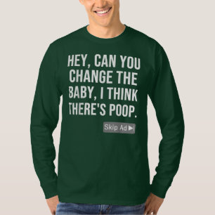 T-shirt Drôle Baby Poop meme Papa Fête des pères Sauter la