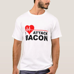 T-shirt drôle Bacon crise cardiaque