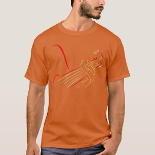 T-shirt Drôle Baid Jouer Basse Guitare Lecteur Musicien