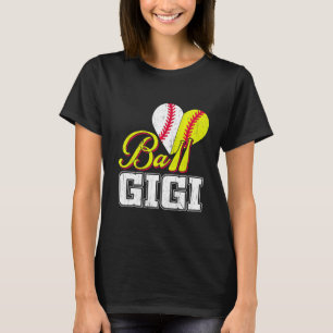 T-shirt Drôle Ball Gigi Softball Baseball Femmes Drôle