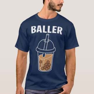 T-shirt Drôle Baller Bubble Lait Thé Cute Kawaii Boba Drin