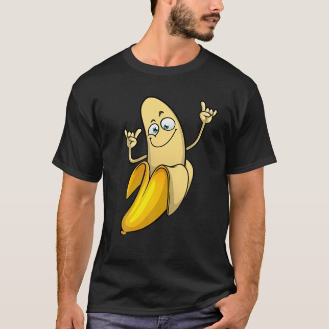 T-shirt Drôle Banana Designs Pour Hommes Femmes Fruit Love (Devant)