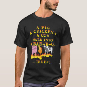 T-shirt Drôle Barbecue Plaisanter Un Cochon Un Poulet Une 
