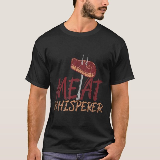T-shirt Drôle Barbecue Viande Fumée Steak Idée cadeau Barb (Devant)