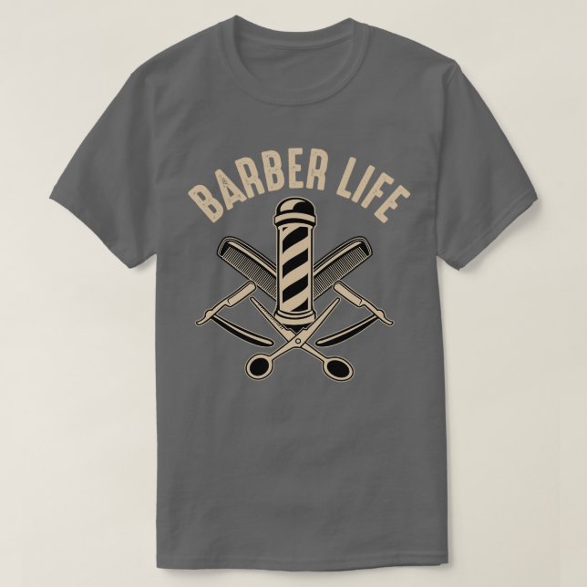 T-shirt Drôle Barber Citation Barber Life (Design devant)