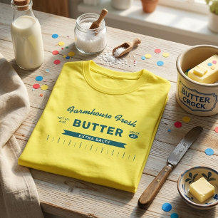 T-shirt Drôle Bâton de Beurre "Extra Salé" Jaune Personnal