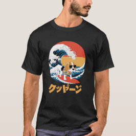 T-shirt Drôle Beagle japonais Kanagawa Wave Chien