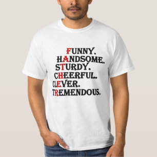 T-shirt Drôle beau et robuste joyeux et intelligent Père