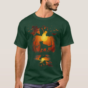 T-shirt Drôle Berger Allemand Chien Dans L'Halloween Citro