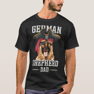 T-shirt Drôle berger allemand chien père noir berger allem