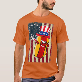 T-shirt drôle Betsy Ross Drapeau Drapeau Hot dog patriotiq
