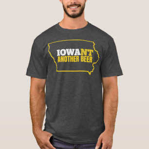 T-shirt Drôle Bière de l'Iowa dégoûtée Carte d'État de l'I