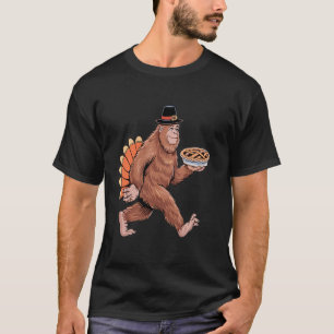 T-shirt drôle bigfoot sasquatch pèlerin tarte dinde Thanks