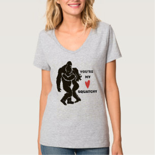 T-shirt Drôle BigFoot “Tu es mon Squatchy” Couple Romantiq