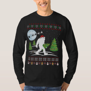 T-shirt Drôle Bigfoot Xmas cadeau Santa Hat Ugly Bigfoot C