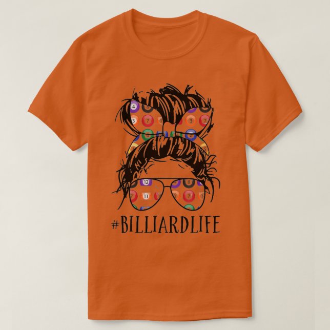 T-shirt Drôle Billiard Life pour les joueurs de billard Li (Design devant)