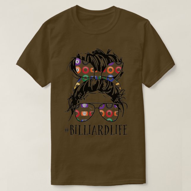 T-shirt Drôle Billiard Life pour les joueurs de billard Li (Design devant)