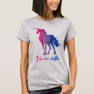 T-shirt Drôle Bisexuel couleurs Unicorne "I'm No Myth"