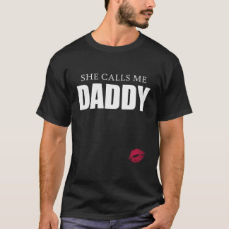 T-shirt Drôle Blague Dirty Elle M'Appelle Papa Ddlg Domina