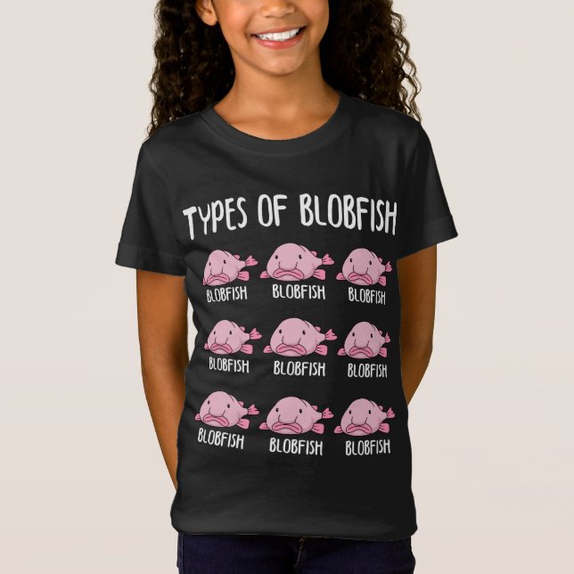 T-Shirt Drôle Blobfish Cadeaux filles garçons Blobfish sou (Devant)