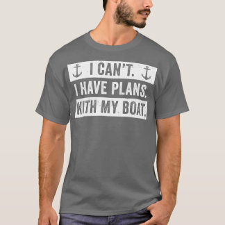 T-shirt Drôle Boat Design Homme Plans Avec Mon Bateau Capt