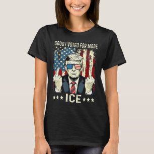 T-shirt Drôle Bon J'ai Voté Pour Plus De Glace Patriotique