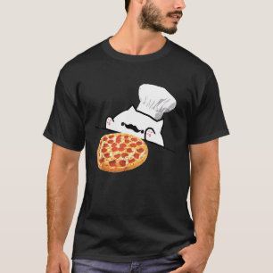 T-shirt Drôle Bongo Chat Pizza Chef Dank Mèmes