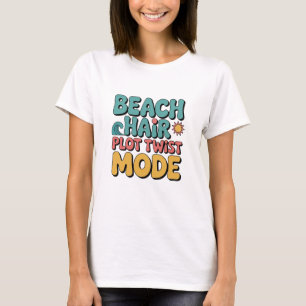 T-shirt Drôle Bookish Beach Lecteur de cheveux esthétique 