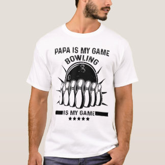 T-shirt Drôle Bowling pour grand-père Tee Papa papa Homme 