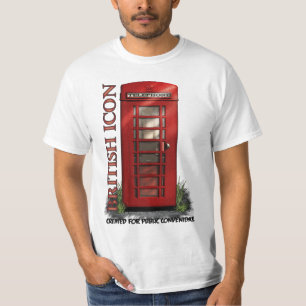 T-shirt drôle britannique de cabine téléphonique