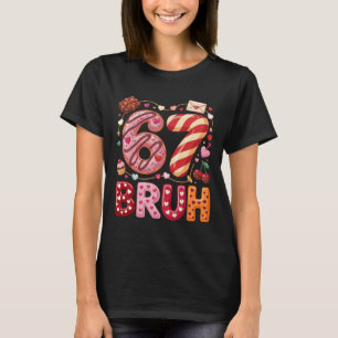 T-shirt Drôle Bruh 67 Six Sept Mème Saint Valentin Garçons