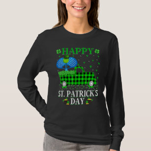 T-shirt Drôle Buffalo Plaid Green Truck Padel St. Patrick'