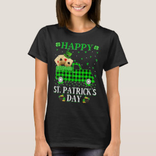 T-shirt Drôle Buffalo Plaid Green Truck Poker Jeu St. Pat