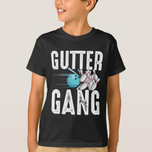 T-shirt Drôle cadeau Bowling Hommes Cool Gutter Gang
