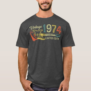 T-shirt Drôle cadeau d'anniversaire 1974 pour hommes Guita