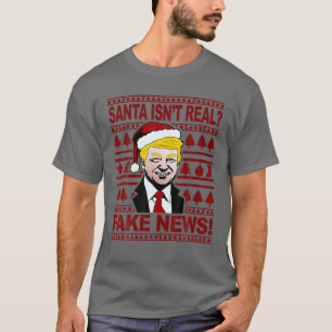 T-shirt Drôle cadeau de Noël de Trump. père Noël n'est pas