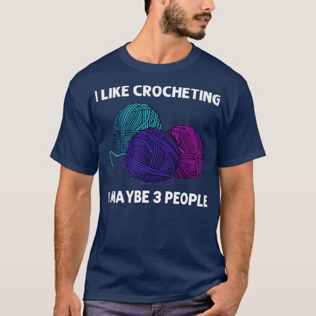 T-shirt Drôle cadeau de Tricot pour hommes femmes Fil Croc (Devant)