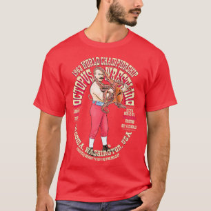 T-shirt Drôle Cadeau Dollop Octopus Lutte Retro Vague