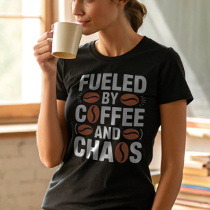T-shirt Drôle cadeau enseignant alimenté par Café Retro