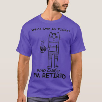 T-shirt Drôle Café De Chat Quel Jour Est-Ce Aujourd'Hui Qu