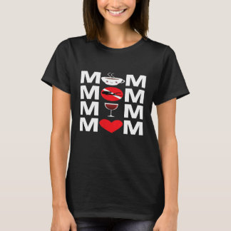 T-shirt Drôle Café Plongée Vin Vin Maman Plongeur Mère Fl