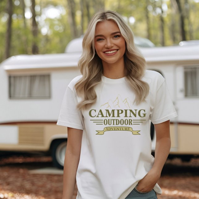 T-shirt Drôle camper de camping dit pour les campeurs (Créateur téléchargé)