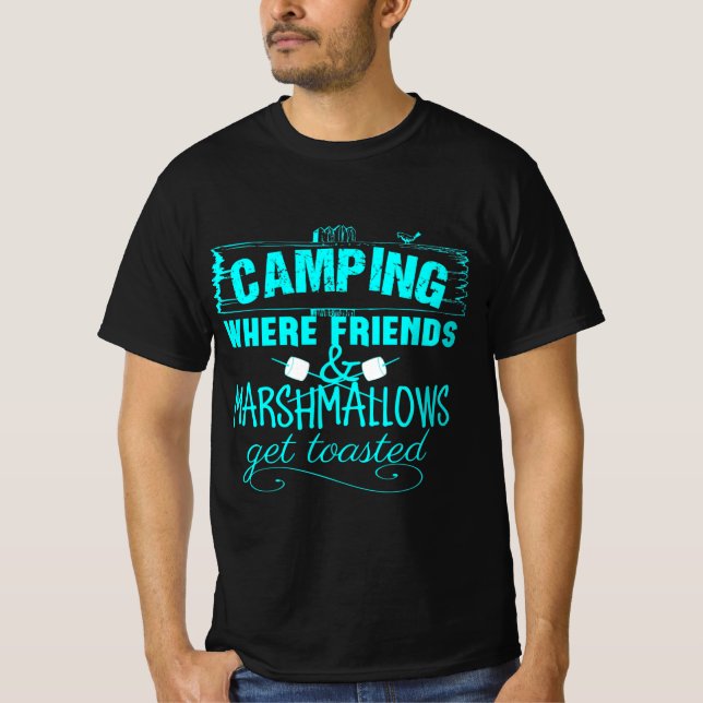 T-shirt Drôle Camping Dit (Devant)