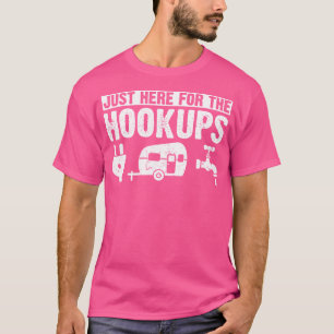 T-shirt Drôle Camping Rv Caravan Motorhome Juste Ici Pour